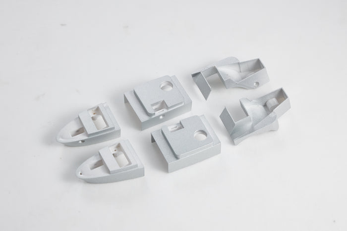 F-86 wing bolt plastic set with six gray parts for RC model assembly.