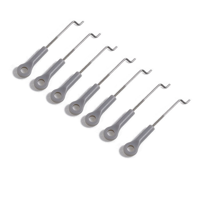 Set of 8 gray 80mm integral linkage rods for remote control models