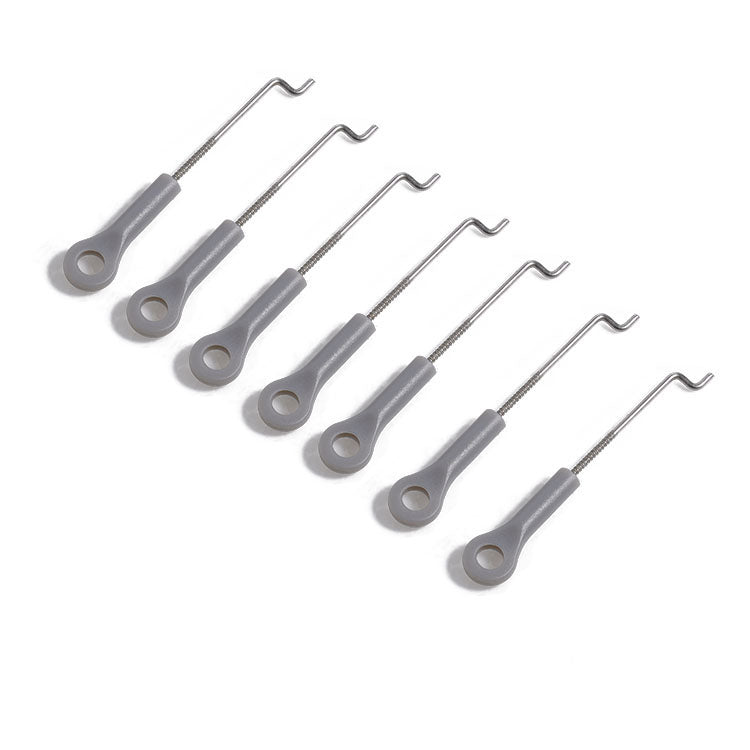 Set of 8 gray 80mm integral linkage rods for remote control models