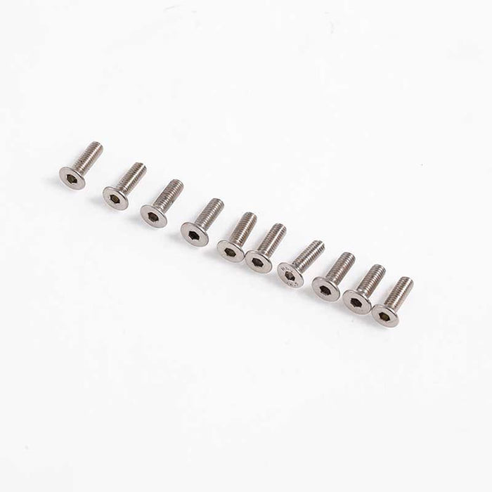80mm integral screw set for RC models, includes ten stainless steel screws.