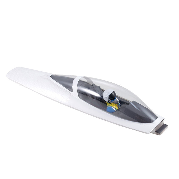 64mm F-16 Thunderbird canopy with pilot figure for RC model replacement.