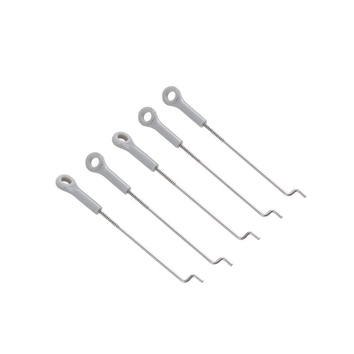 Set of five linkage rods for 64mm F-16 RC model control.