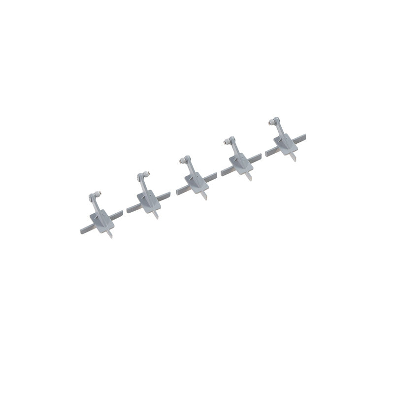 Gray control horns for 64mm F-16 RC model, pack of five.