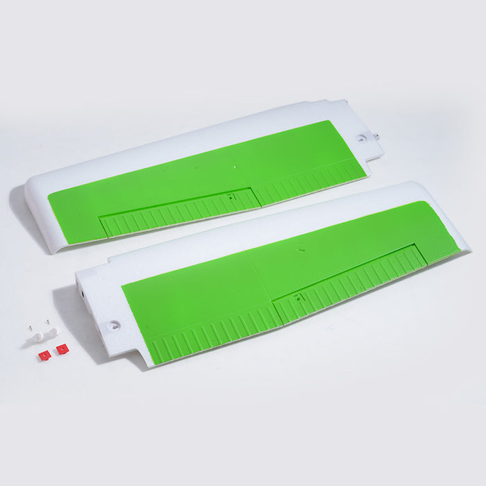 Green and white 1220mm Ranger V2 wing set for RC model planes