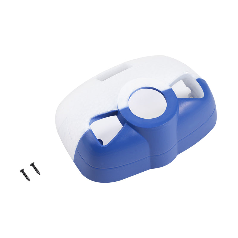Cessna 182 cowl in blue and white with two screws