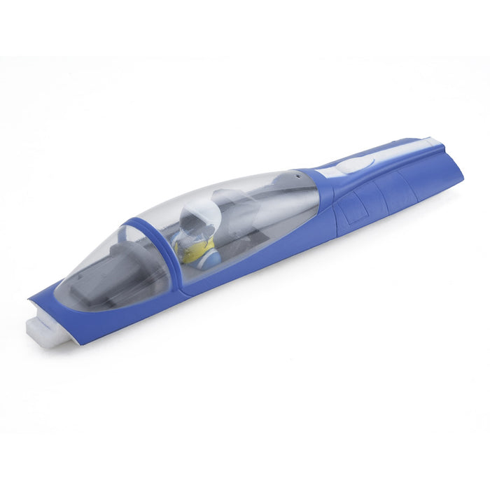 Gray and blue 64mm J-10 aircraft canopy with clear cockpit design