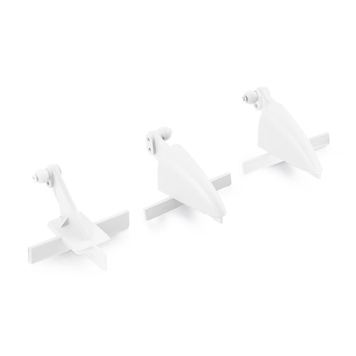 Gray 64mm J-10 RC airplane control horn set for precise maneuverability.