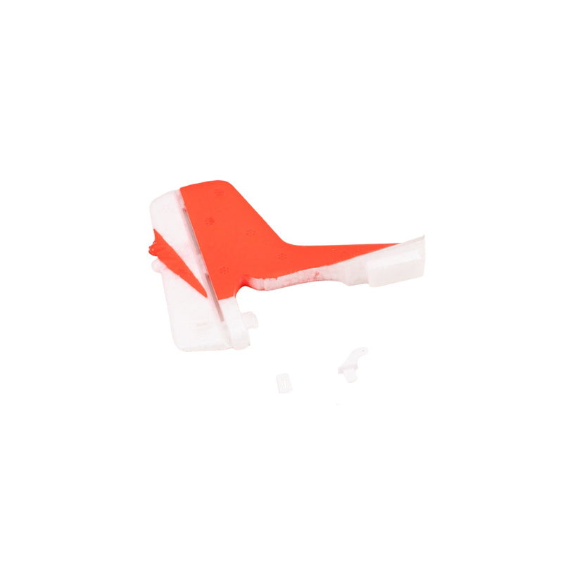 410mm T28 vertical stabilizer part, red and white.