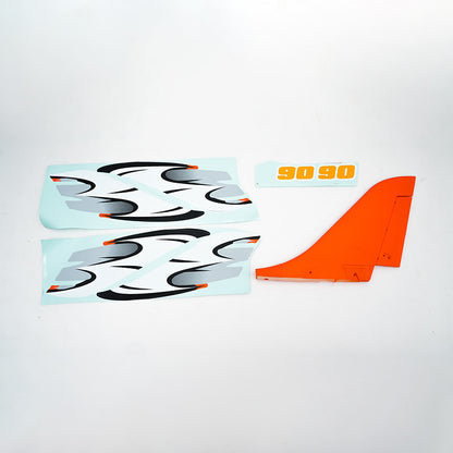 Decals and orange tail section for FMS 90mm Super Scorpion model aircraft