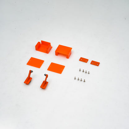 Orange parts and screws for 90mm Super Scorpion RC model kit
