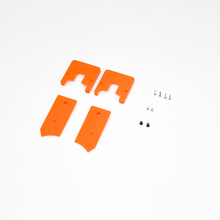 Orange landing gear cover parts with screws for RC models