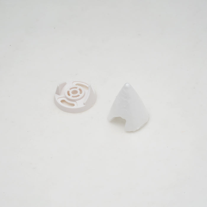 White 750mm Edge 540 spinner and backing plate for RC airplane models