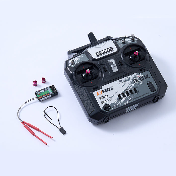 Conjunto de transmisor y receptor para avión RC (6 canales)