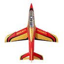 FMS Avanti 90mm EDF Jet PNP, red and gold with black accents, "AVANTI" text on wings.