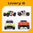 FMS 1:7 Ford Bronco RTR EB Brushless 4WD RS RC car, Livery B, four views: front-side, rear-side, front, and rear.