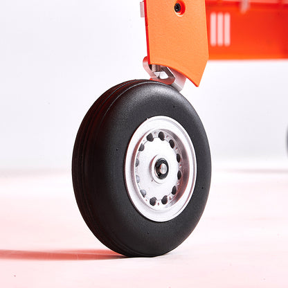 FMS Super Scorpion V2 RC jet landing gear with black tire and silver alloy rim