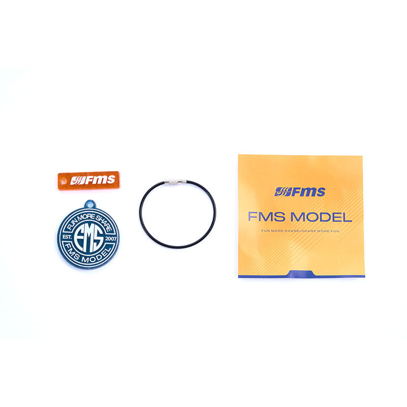FMS keychain set with logo badge and packaging