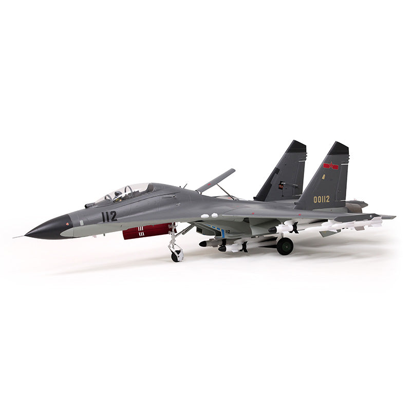 FMS Twin 70mm EDF J-11 model jet aircraft with missiles and landing gear.