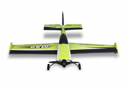 FMS 1100mm MXS V2 PNP Green RC airplane with 'MXS SUPER ROC' branding