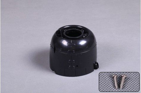 Black 1400mm Zero Cowl for RC plane, with two mounting screws.