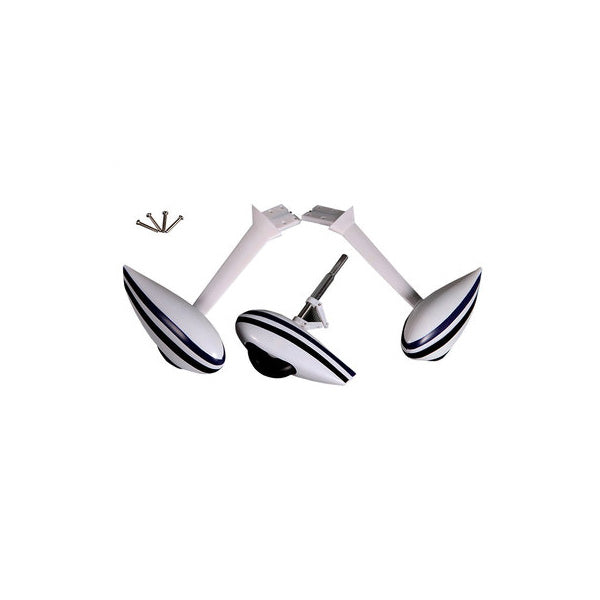 1400mm Sky Trainer 182 blue landing gear set with screws
