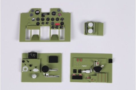 1500mm P-47 cockpit panels with controls and instruments for RC model