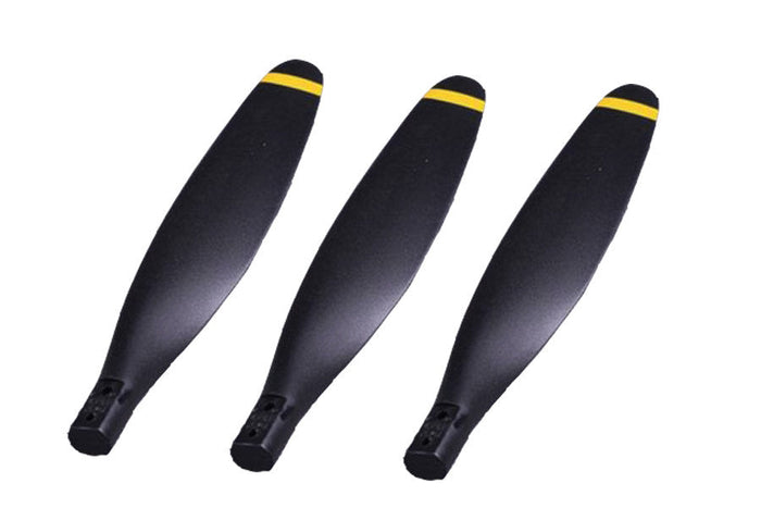 Three black propellers with yellow tips for 1400mm Zero RC model