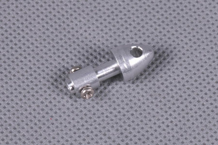 Motor shaft adapter for RC models, metal construction, ideal for easy trainer upgrade