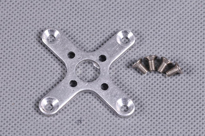 Motor mount for RC models with screws, compatible with various aircraft models.