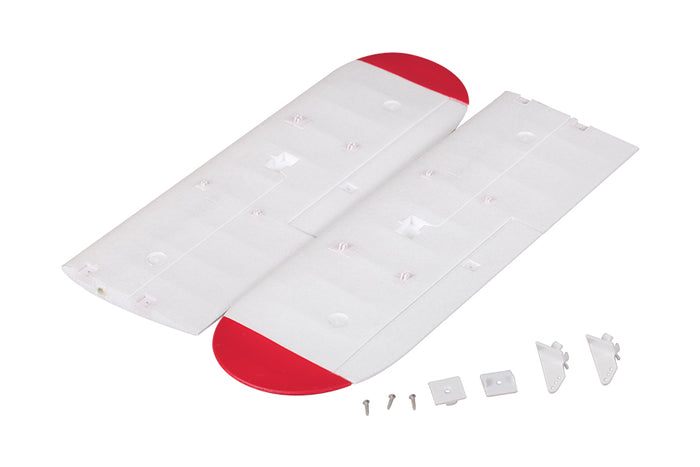 1400mm J-3 Cub V4 main wing set for RC airplane with mounting parts.