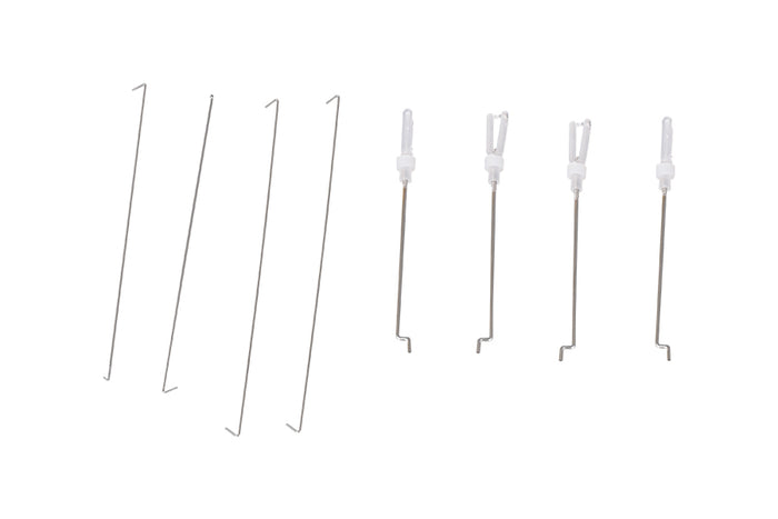 Linkage rods for RC airplanes, including various lengths and connectors.