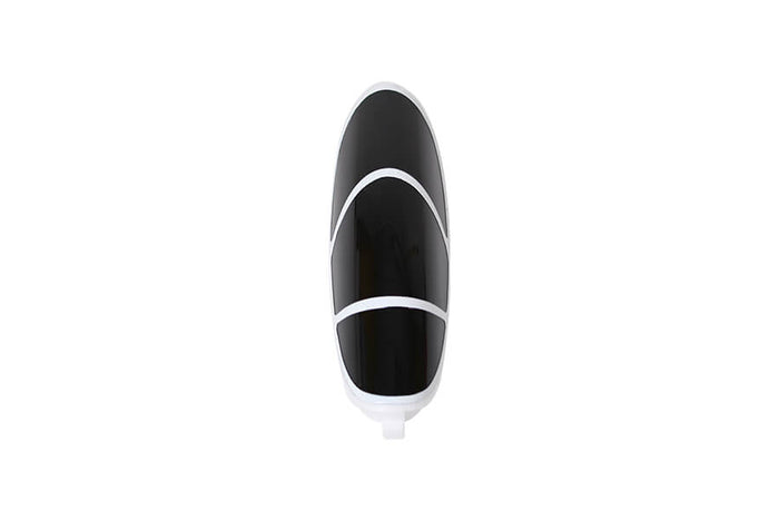 Black and white aerodynamic wing tip for RC airplane models