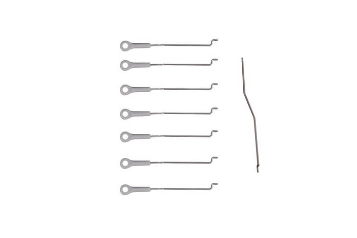 Set of linkage rods for RC models including bent rod for adjustments