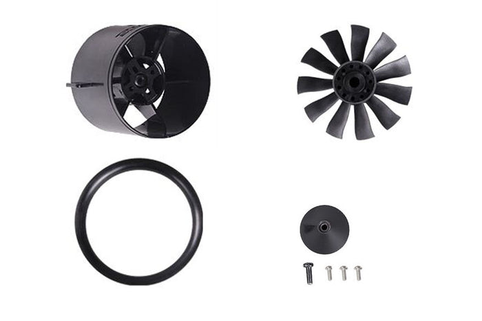 64mm 11-blade ducted fan assembly parts for RC jets