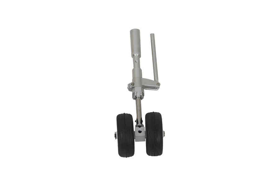 80mm Rafale front landing gear set with dual wheels and steering lever