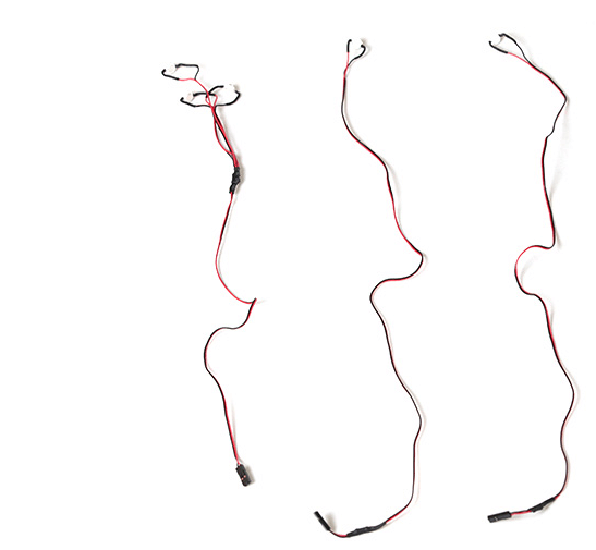 LED connection wires for 70mm SU-27 and J-11 model aircraft