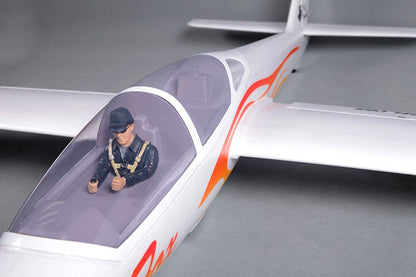 FMS 2300mm FOX V2 Glider PNP cockpit with pilot figurine and flame decals
