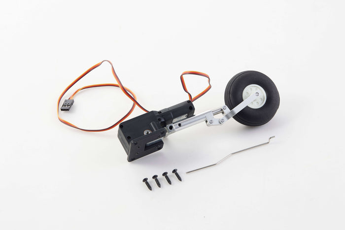 70mm Viper RC model front landing gear with wheel, servo, and screws