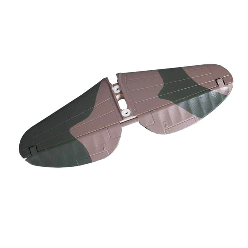 1400mm P-40B RC model horizontal stabilizer with camouflage pattern.