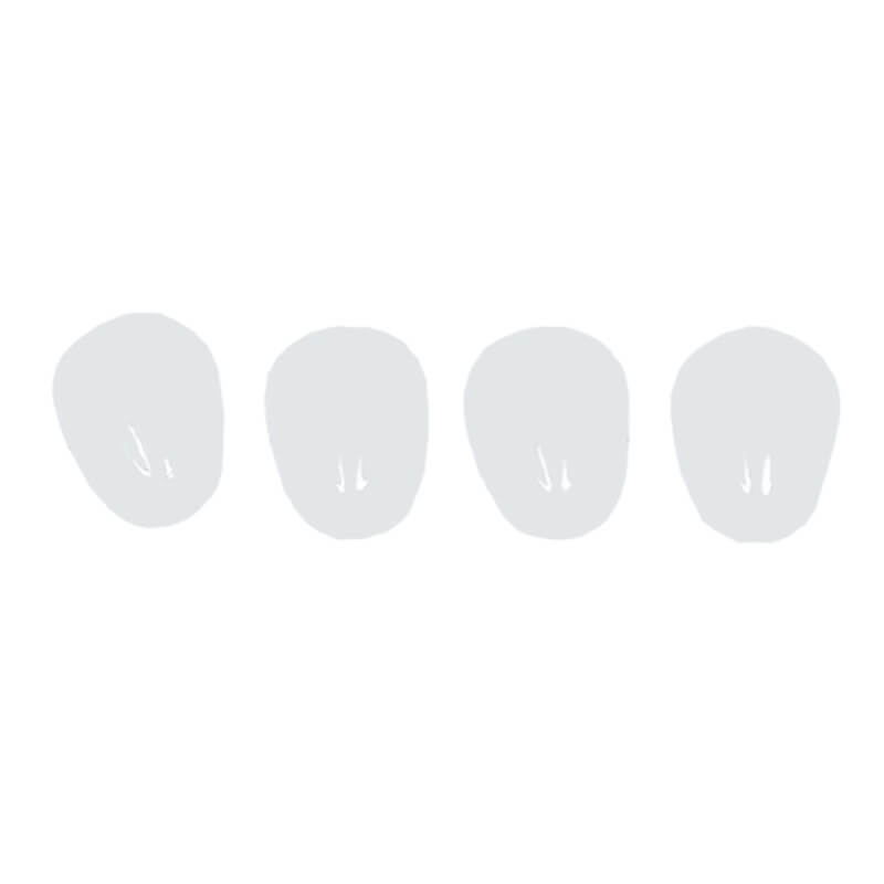 Four light-gray gel pads for RC model accessories