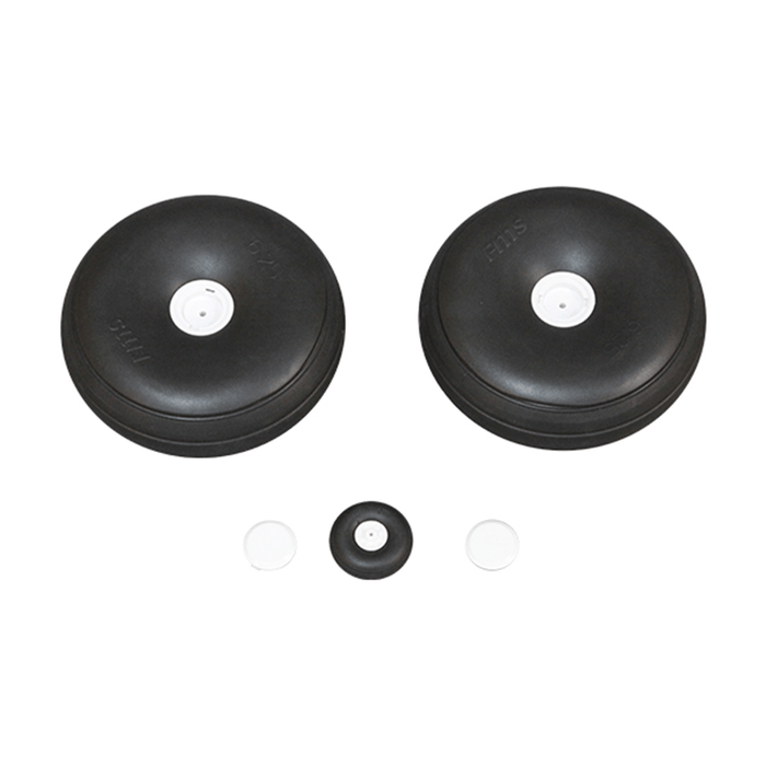 1700mm PA-18 RC aircraft wheel set with two large and one small wheel