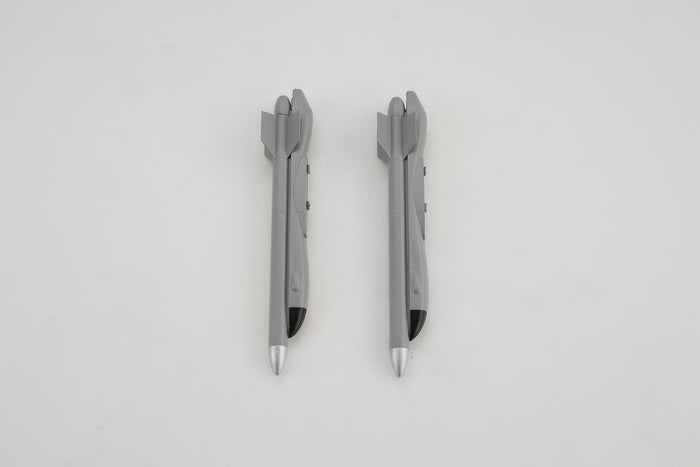 Wingtip missiles for 64mm Rafale EDF jet in silver color
