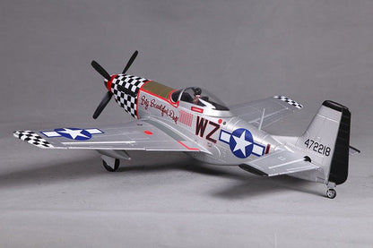 FMS 800mm P-51D V2 Big Beautiful Doll RC aircraft with scale details and bright livery.