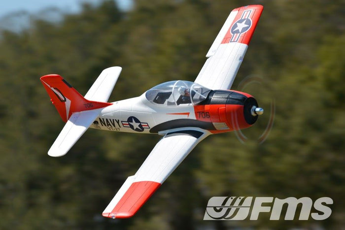 FMS 1400mm T-28D Trojan V4 Red PNP (Only Shipped to Canada)